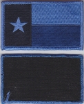 Texas TX State Flag Patch BLUE VERSION with hook fastener back